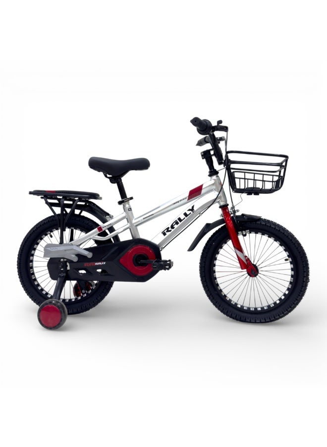 RALLY BICYCLE 16-Inch Kids Bicycle | 16-Inch | Urban Basket (RL-12-P132) | Steel Frame | Dual Brake | Red Color - Image 1